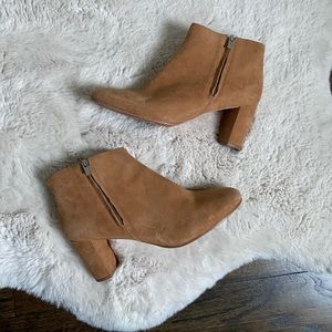 Loeffler Randall Tan suede booties